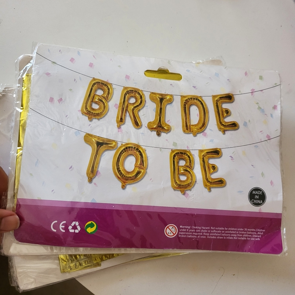 Bride To Be Foil Gold Balloon